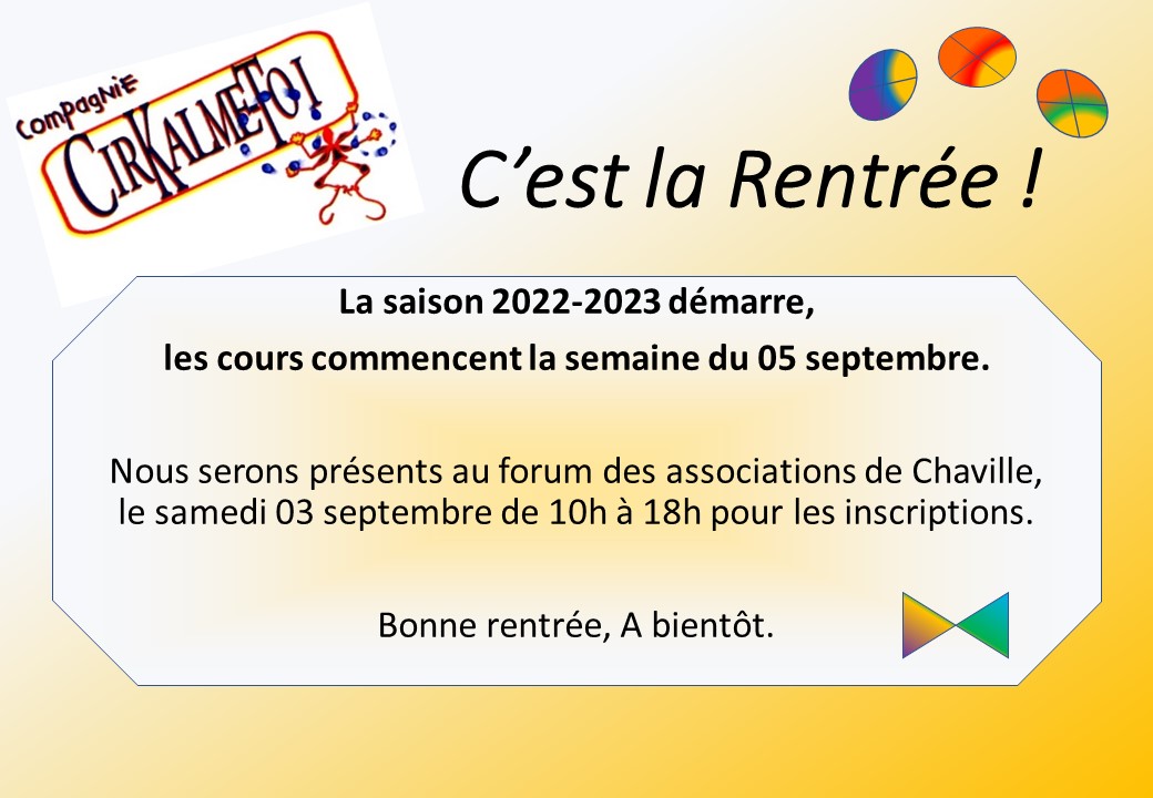 Rentrée 2022-2023