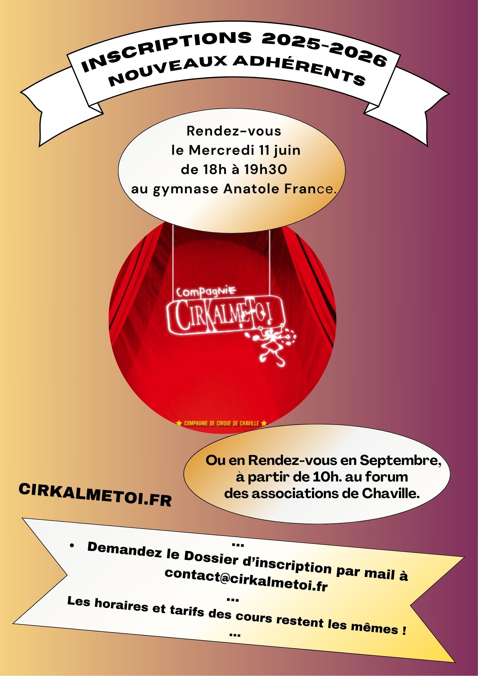 Inscription / Saison 2025-2026